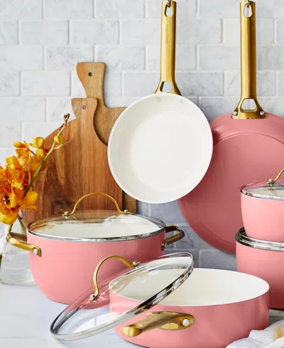Greenpan Reserve Healthy Ceramic Nonstick Cookware Set, 10 Piece In Pink