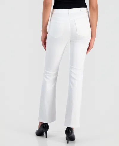Anne Klein Women's Leo Slim Stretch Bootcut Pants In White