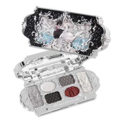 Flower Knows Swan Ballet Series Six-color Makeup Palette - 02 Black Swan In Gray