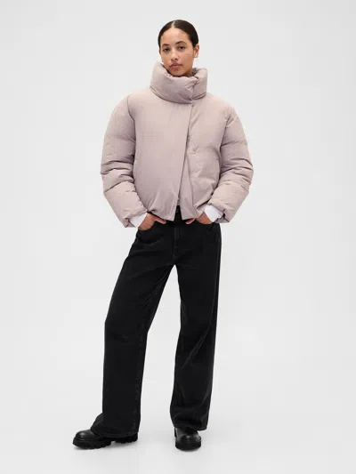 Gap Factory Relaxed Puffer Jacket In Purple