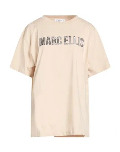 Marc Ellis Woman T-shirt Beige Size L Cotton In Pink