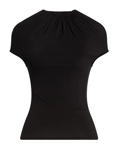 Alainpaul Woman Top Black Size Xs Viscose, Elastane In Blue