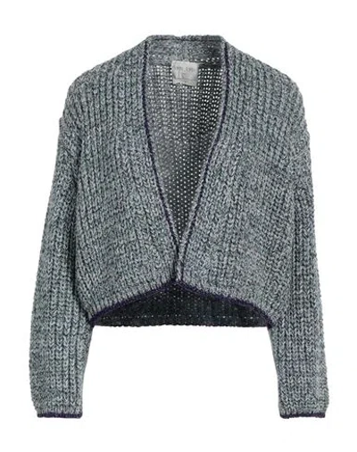 Forte Forte Forte_forte Woman Cardigan Lilac Size 2 Cotton, Viscose, Metallic Polyester, Wool, Polyamide In Gray