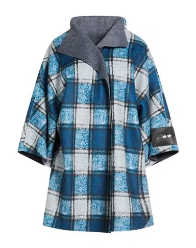 F**k Project Woman Coat Blue Size S Polyester, Viscose In Blue