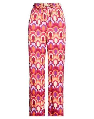 Seventy Venezia Woman Pants Garnet Size 8 Viscose In Multi