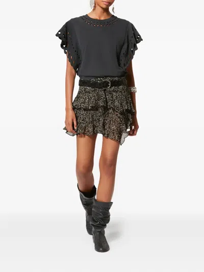 Isabel Marant Étoile Lolita Ruffled Skirt In Gray