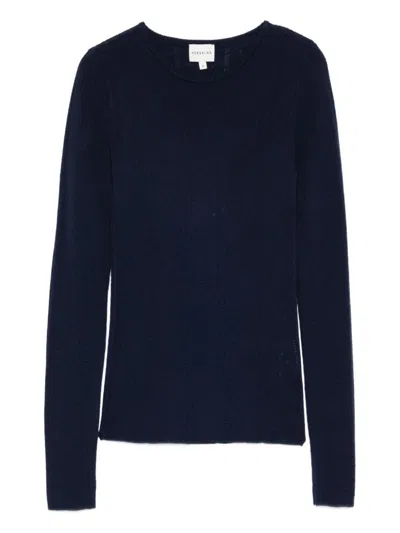 Herskind Merino Wool Crewneck Sweater Long Sleeves In Multi