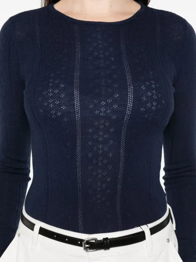 Herskind Merino Wool Crewneck Sweater Long Sleeves In Multi