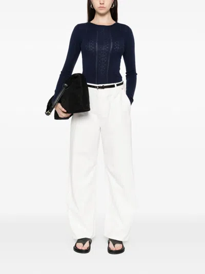 Herskind Merino Wool Crewneck Sweater Long Sleeves In Multi
