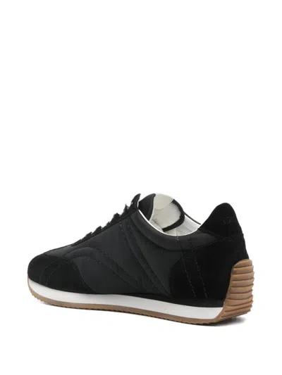 Totême Casual Low Top Sneakers With Quilted Design In Black