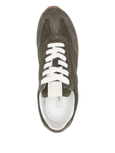 Totême Toteme Sport Suede-trim Sneaker In Animal Print
