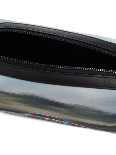 Paul Smith Graphic Car Print Leather Handle Travel Bag In Multi