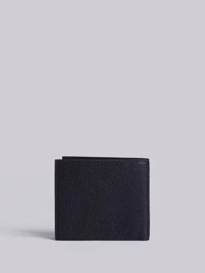 Thom Browne Black Calf Leather Bos Taurus Wallet In Black