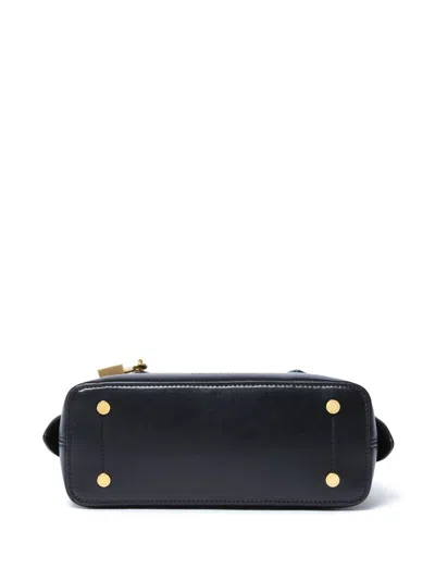 Stella Mccartney Ryder Black Small Handbag With Two Top Handles And Front Padlock Detail With Logo In Ecoleather Woma