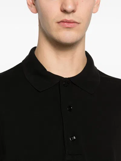 Tom Ford Mens Black Short-sleeve Lyocell-cotton Piquet Polo Shirt In Black