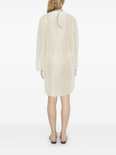 Tory Burch Linen And Silk Tunic In Neutral