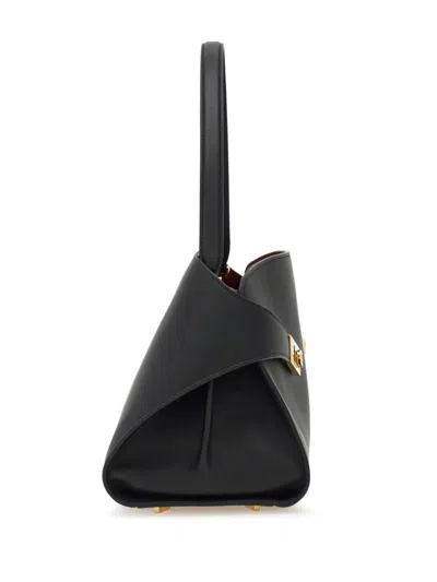 Ferragamo Hug Small Leather Tote In Black