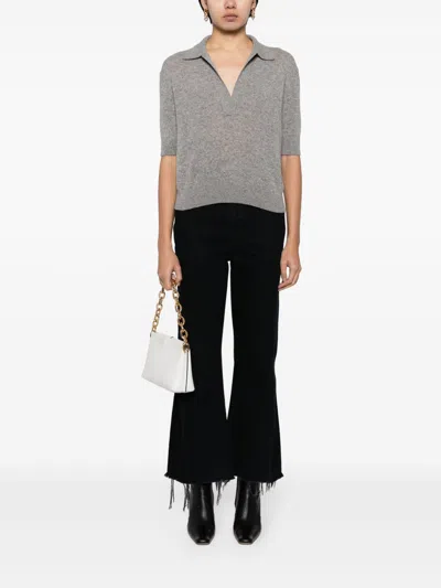 Khaite Shrunken Jo Cashmere Blend Sweater In Gray