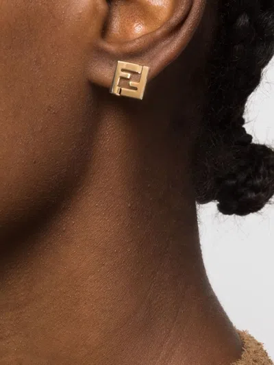 Fendi Forever  Earrings In Gold