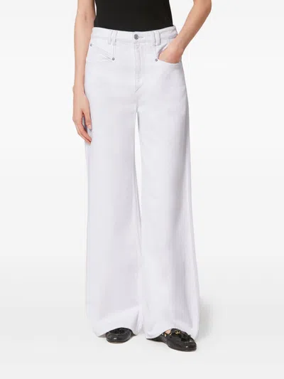 Isabel Marant Lemony Denim Jeans In White