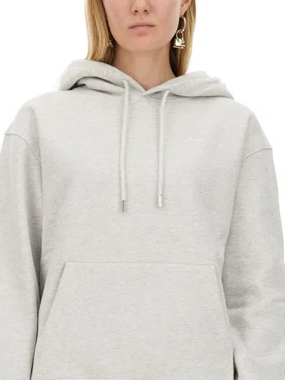 Jacquemus Women Sweatshirt With Logo In Gray