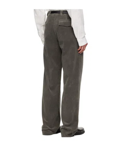 Rier Ssense Exclusive Gray Corduroy Trousers In Black