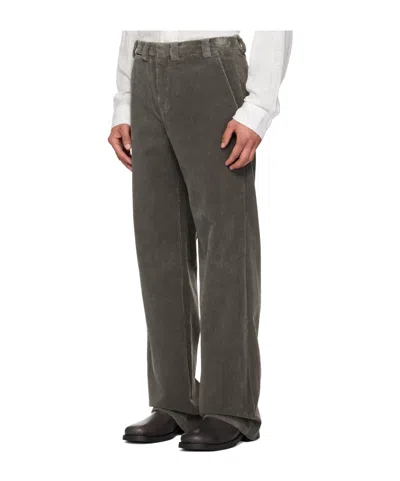 Rier Ssense Exclusive Gray Corduroy Trousers In Black