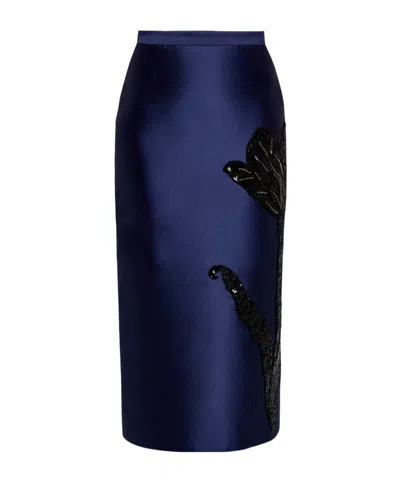 Erdem Pencil Midi Skirt In Black