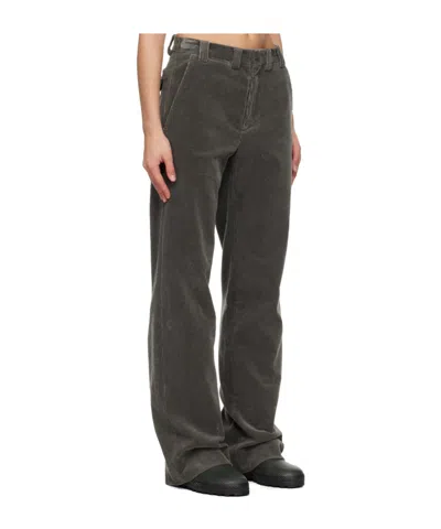 Rier Ssense Exclusive Gray Corduroy Trousers In Black