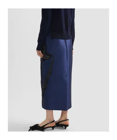 Erdem Pencil Midi Skirt In Black