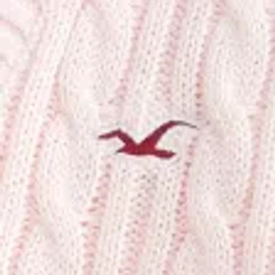 Hollister Cable-knit V-neck Icon Sweater In Pink