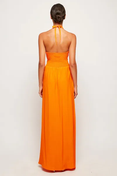 S/w/f Boutique Twist Front Maxi In Orange