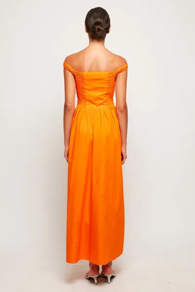 S/w/f Boutique Off Shoulder Bodice Maxi In Orange