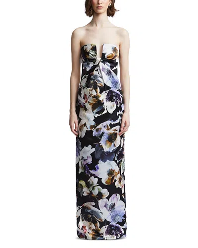Bcbgmaxazria Roslyn Floral Twist Front Gown In Multi