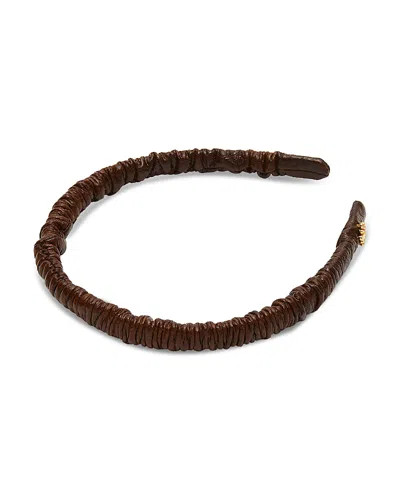 Lele Sadoughi Jessie Faux Leather Headband In Brown