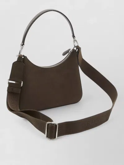 Stella Mccartney Alter Suede Hobo Shoulder Bag Medium In Brown