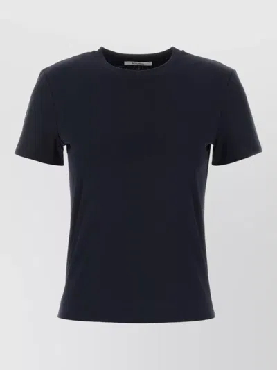 Max Mara Donata Cotton Crew Neck Short Sleeve Top In Black
