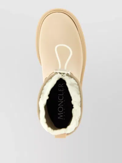 Moncler Kickstream Drawstring Logo-patch Rain Boots In Neutral