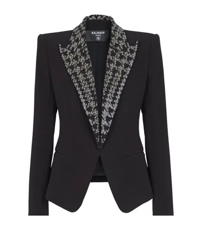 Balmain Embroidered 6-buttons Jacket In Black