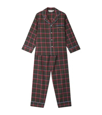 Bonpoint Cotton Plaid Pyjama Set In Multi