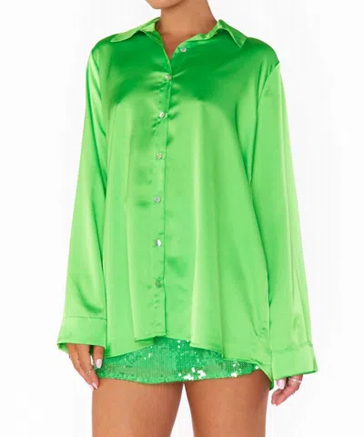 Show Me Your Mumu Smith Button Down In Bright Green In Green