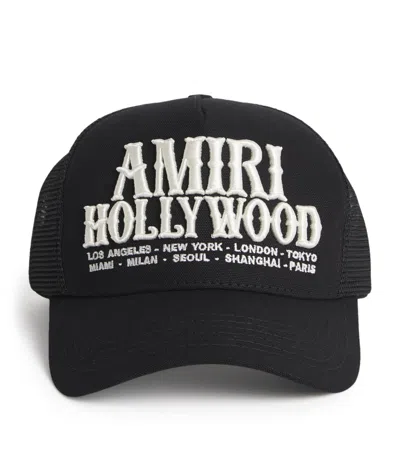 Amiri Mesh Hollywood Trucker Hat In Black