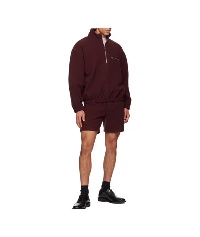 Rier Ssense Exclusive Burgundy Fleece Jacket In Burgundy