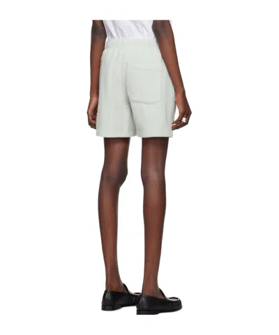 Rier Elastic Waistband Wool Shorts In White