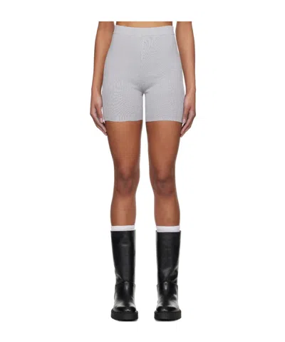 Rier Gray Knit Shorts In Inox Knit