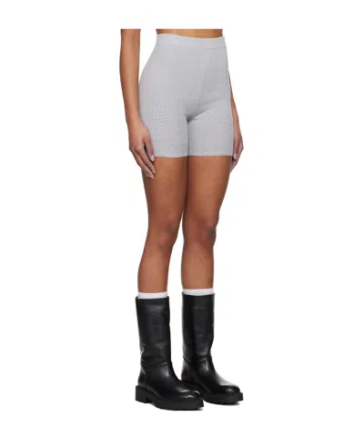 Rier Gray Knit Shorts In Inox Knit