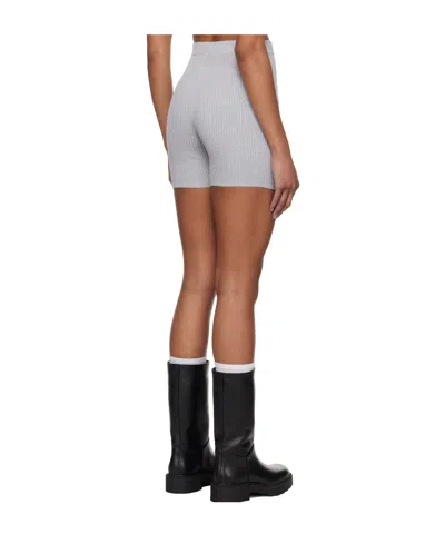 Rier Gray Knit Shorts In Inox Knit