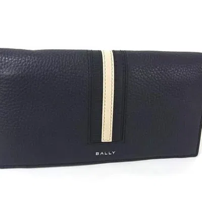 Pre-owned Bally Leather Long Wallet (bi-fold) () In Blue