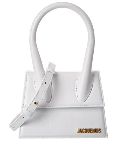 Jacquemus Chiquito Medium Leather Clutch In White