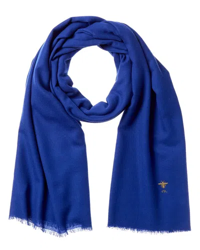 Dior Wool Scarf In Blue